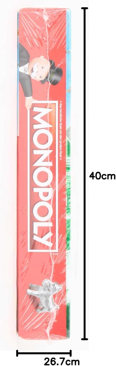Monopoly Spiel, Familien-Brettspiel für 2 bis 6 Spieler, ab 8 Jahren für Kinder, mit 8 Spielfiguren