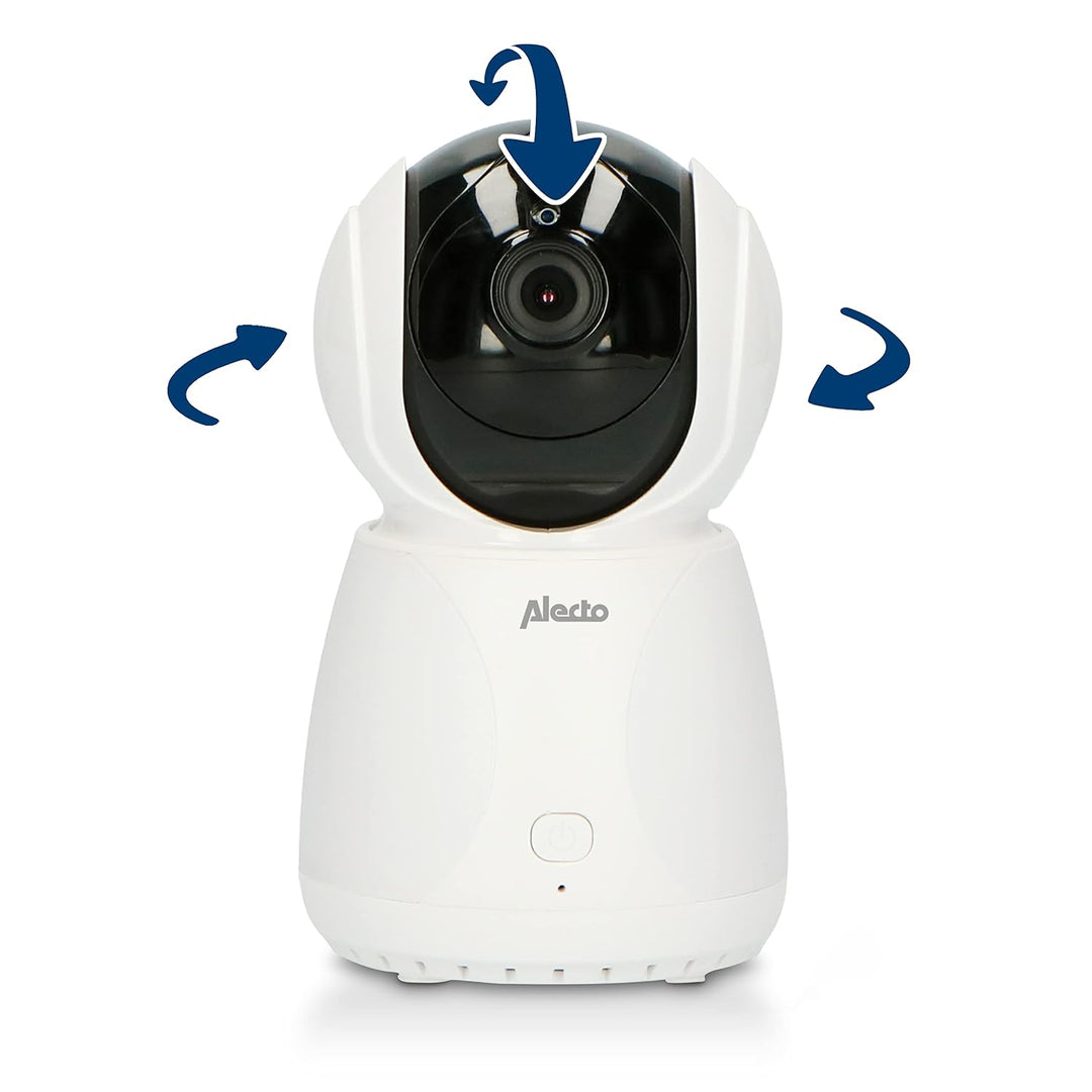 Alecto DVM-275 Digitale Babyphone, mit steuerbarer Kamera, hohe Reichweite von bis zu 300 Meter, 12.