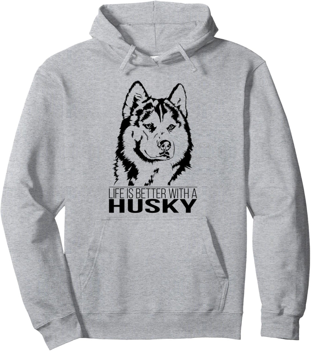 Siberian Husky life is better Spruch Hundemensch Hund Hunde Pullover Hoodie