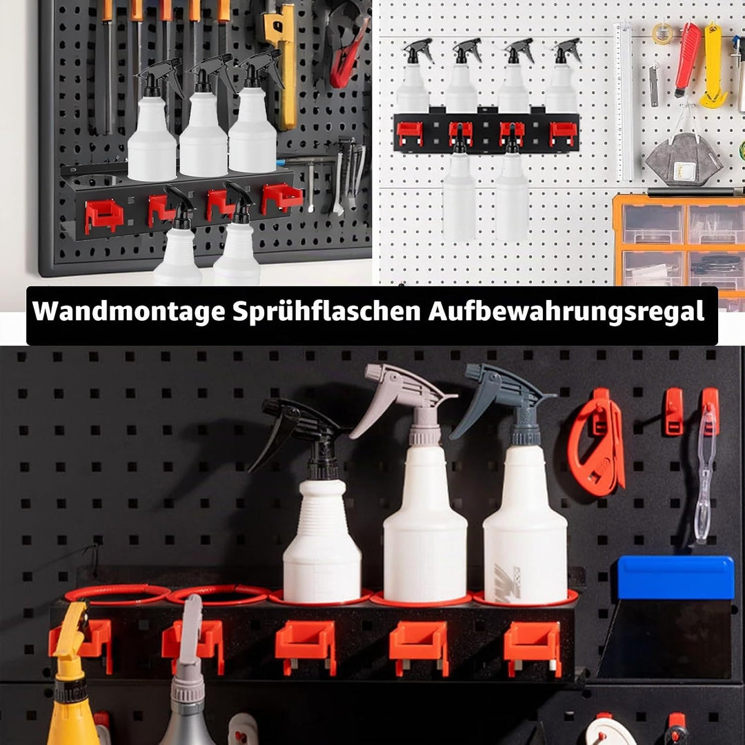 Wandmontierter Sprühflaschenhalter, Garagenorganizer, Hängeregal, Auto-Schönheitssalon-Zubehör, Halt