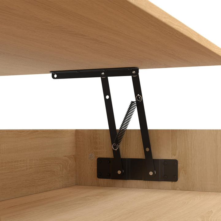 IDMarket - Couchtisch, aufklappbare Platte, Eden, quadratisch, Holz und Weiss
