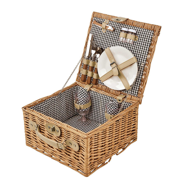 BUTLERS A Day in the Park Picknickkorb für 2 Personen gross - Rechteckiges Picknick-Koffer Set mit G