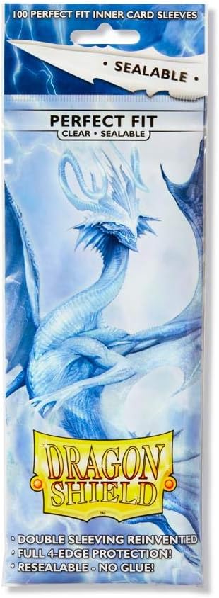 Dragon Shield Klarsichthüllen, wiederverschliessbar, Standardgrösse, 100 Stück (5 Packungen) 5 Packs