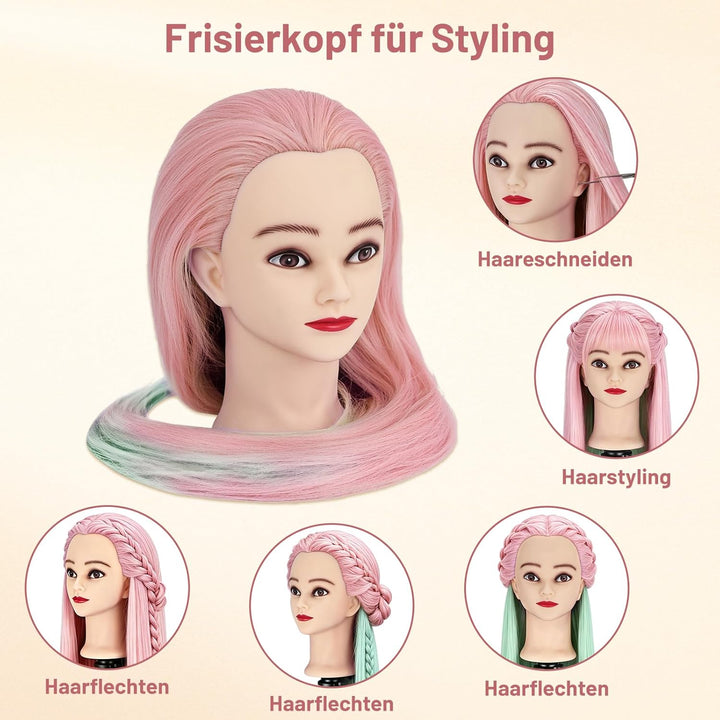 TwoWin Training Head Friseur Head Friseurübungsleiter Cosmetology Mannequin Manikin Dolls Haarstylin