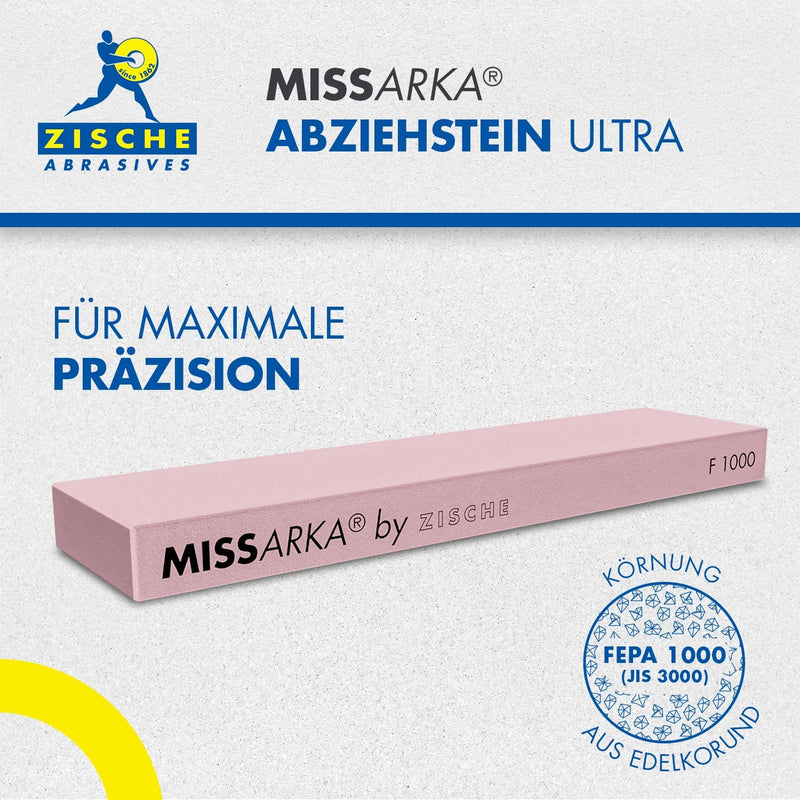 Zische Missarka Ultra | Schleifstein FEPA 1000 (JIS 3000) | Extra feiner Schliff für Messer und Werk
