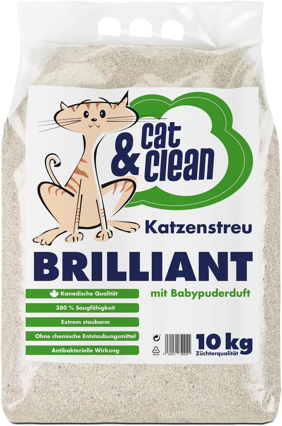 Cat & Clean CCB10 brilliant mit Babypuderduft Brilliant Babypuderduft 10 kg (1er Pack), Brilliant Ba