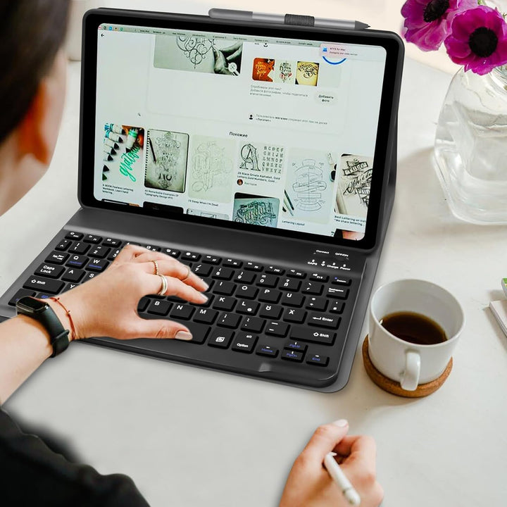 Hülle mit Tastatur für Lenovo Tab M11 (TB330/TB331) 11 Zoll 2024, (Deutsches) Tastatur Hülle für Len