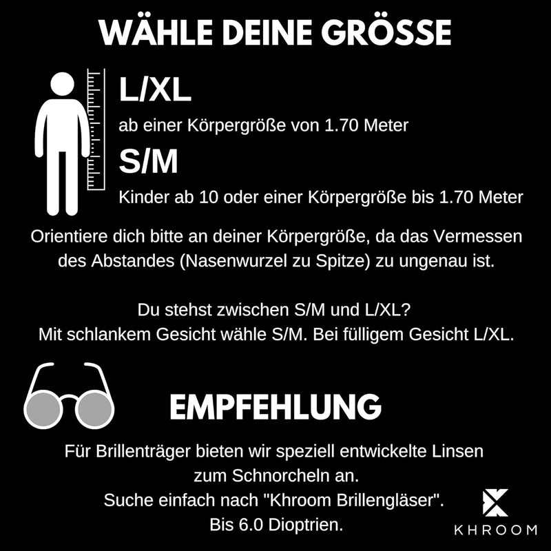 Khroom Schnorchelmaske Erwachsene Seaview Pro | Unsere Beste Tauchermaske | CO2 sichere Vollmaske zu