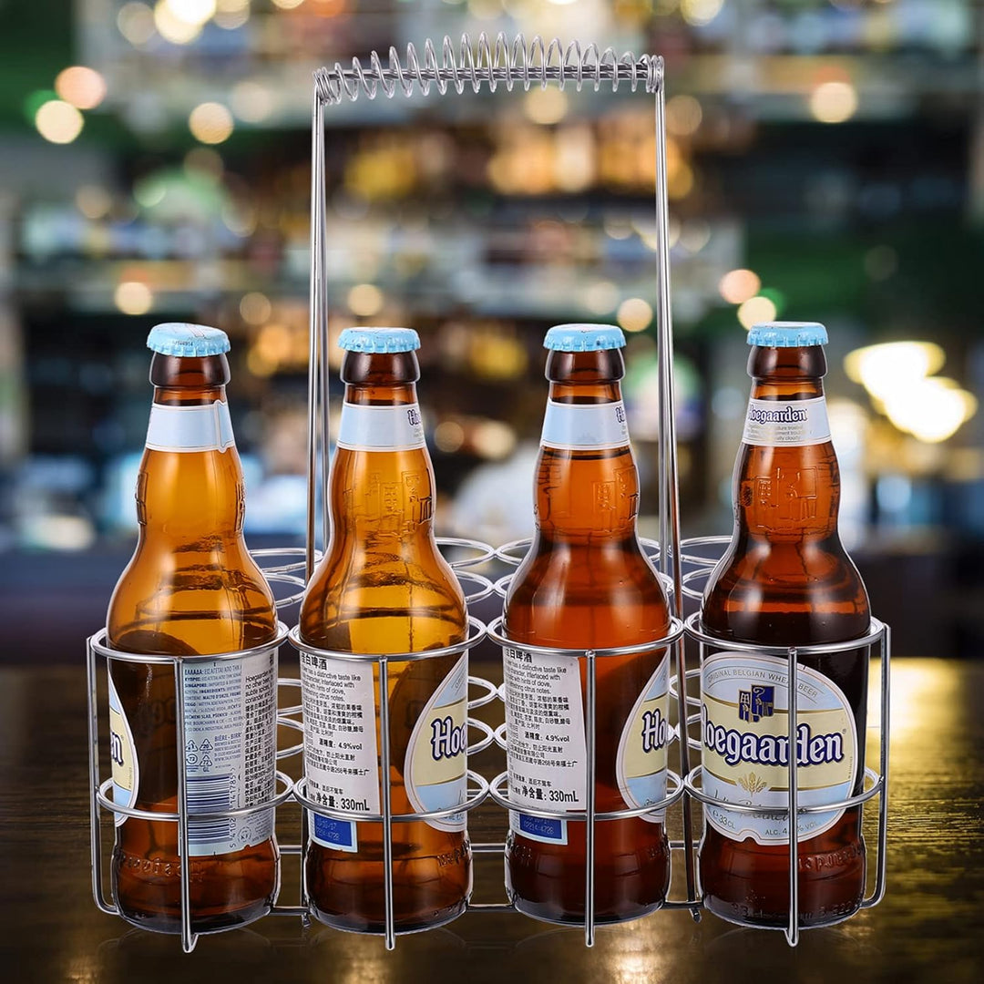 Metall Flaschenkorb Flaschenträger Bierträger Flaschenhalter Flaschen Tragekorb Getränkekorb Bierfla
