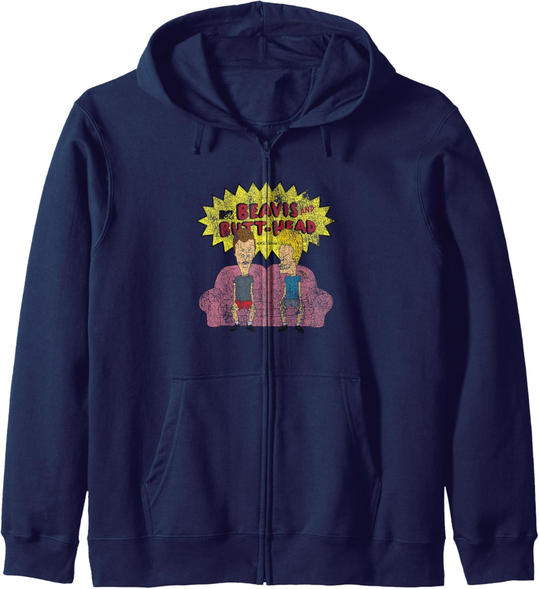 Beavis and Butt-Head Distressed Couch Logo Kapuzenjacke