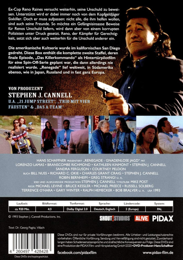 Renegade - Gnadenlose Jagd, Staffel 2 / Weitere 22 Folgen der Kultserie (Pidax Serien-Klassiker), DV