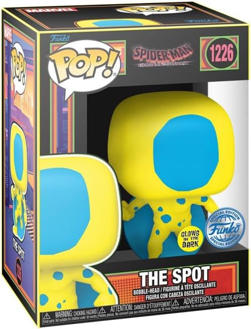 Funko POP! &amp; Tee: Spider-Man: Across The Spider-Verse - Blacklight - Glow In The Dark - Small - Nan