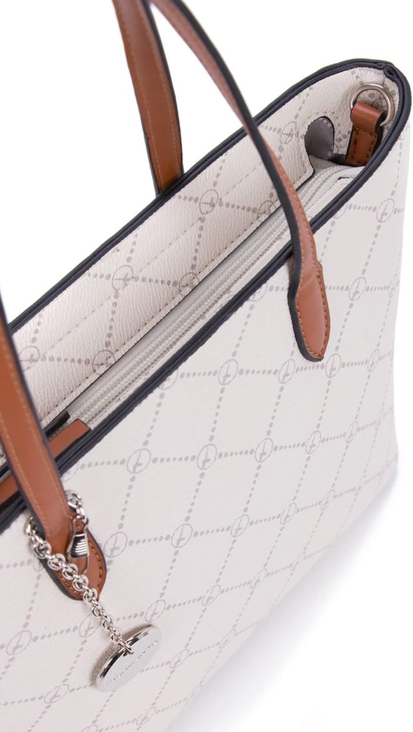 Tamaris Shopper Anastasia 30106 Damen Handtaschen Karo Einheitsgrösse Ecru, Einheitsgröße