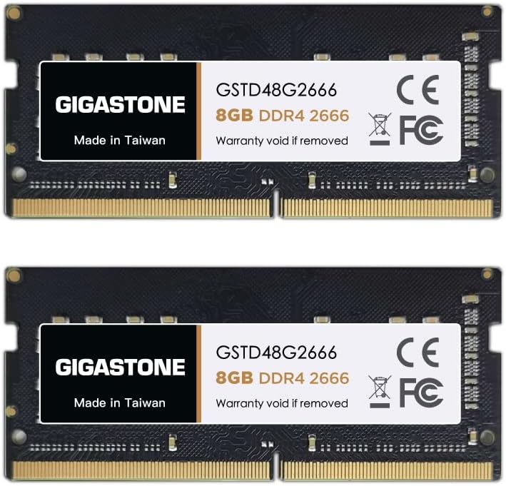 【DDR4 RAM】 GIGASTONE 16GB Kit (2x8GB) DDR4 2666MHz (2400MHz or 2133MHz) PC4-21300(PC4-19200/17000) C