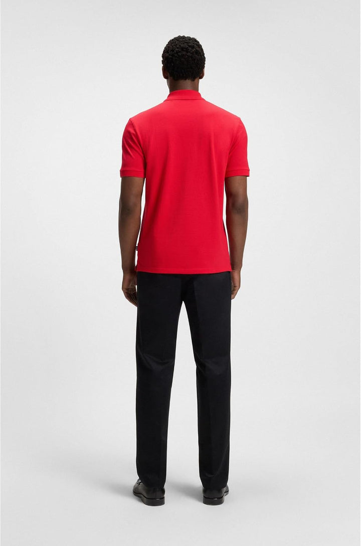 Pallas Poloshirt Aus Baumwoll-piqué Mit Logo-Details S Rot Sieben, S Rot Sieben