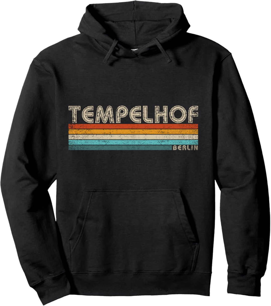 Retro 70er 80er Tempelhof Kleidung Tempelhof Pullover Hoodie