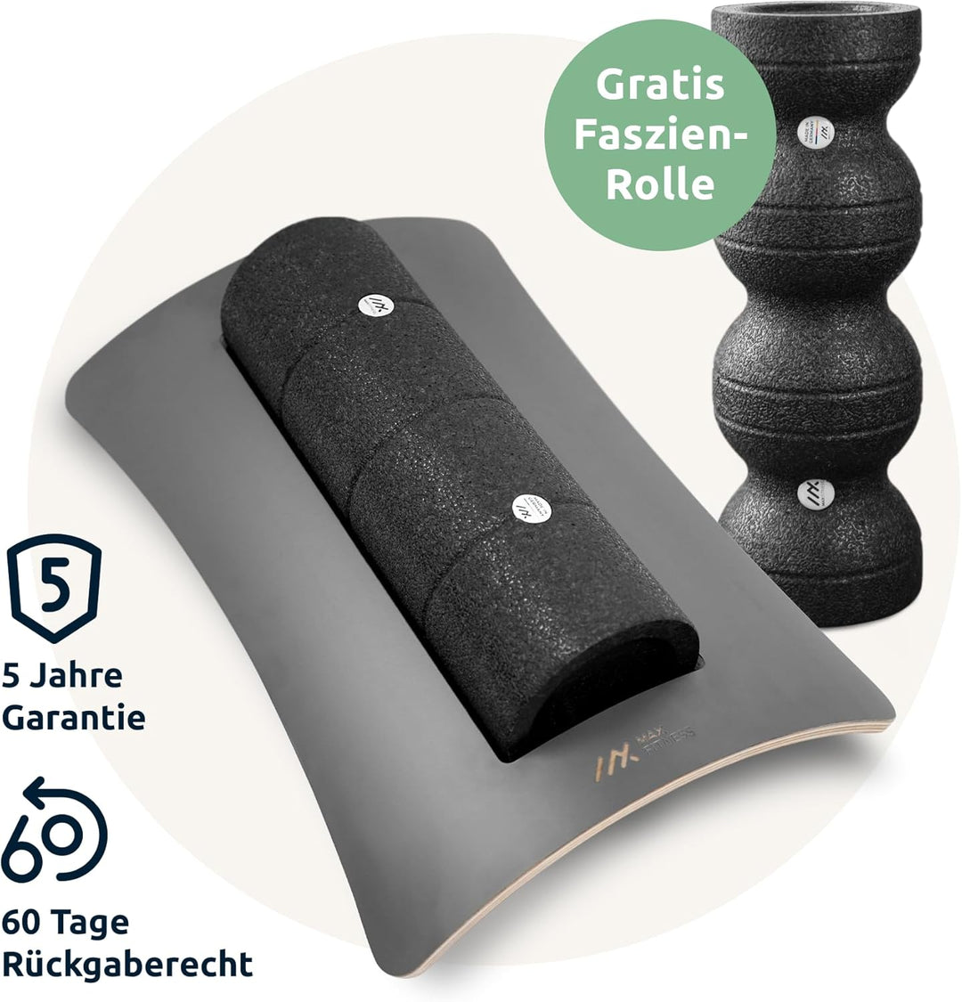 MaxFitness - Faszienrolle Set mit Wandhalterung Performance - inkl. LeanBoard & PickUp - 2 Foam Roll