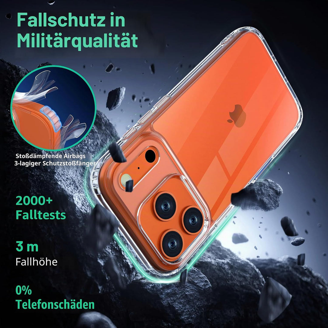 ONES für iPhone 17 Pro Max Ultradünn Hülle, Militärnorm Schutz HandyHülle, Vergilbungsbeständig Krat