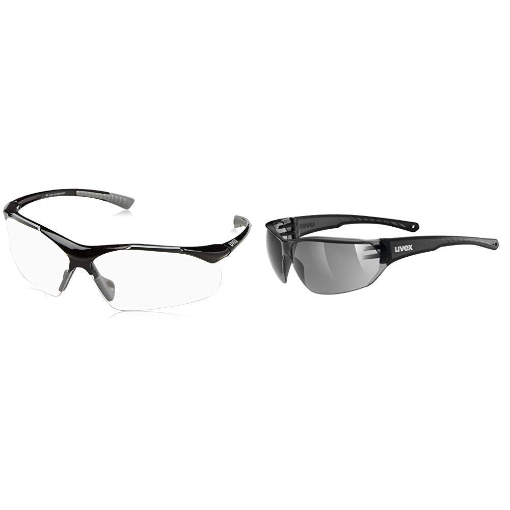 uvex Unisex – Erwachsene, sportstyle 223 Sportbrille Schwarz-Grau (black grey) Einheitsgrösse Sportb