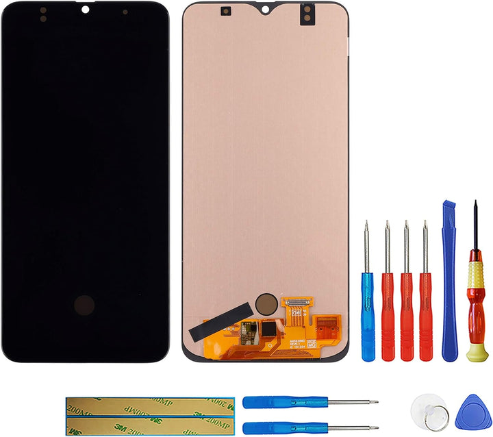 swark AM-OLED Display Kompatibel mit Samsung Galaxy A50 SM-A505 & A50s SM-A507 (Schwarz Ohne Rahmen)
