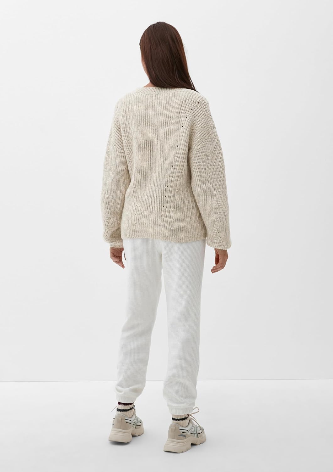 QS Damen Strickpullover M Weiss, M Weiß