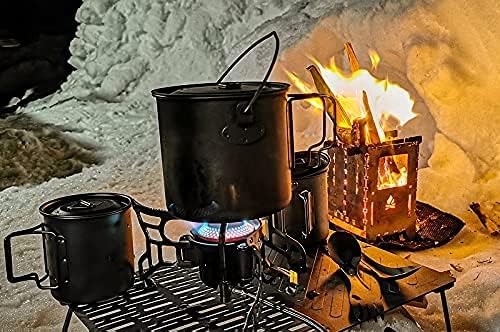 iBasingo Titan Feldflasche Camping Kochgeschirr Becher Militär Wasserflasche Outdoor Kantine Tassen