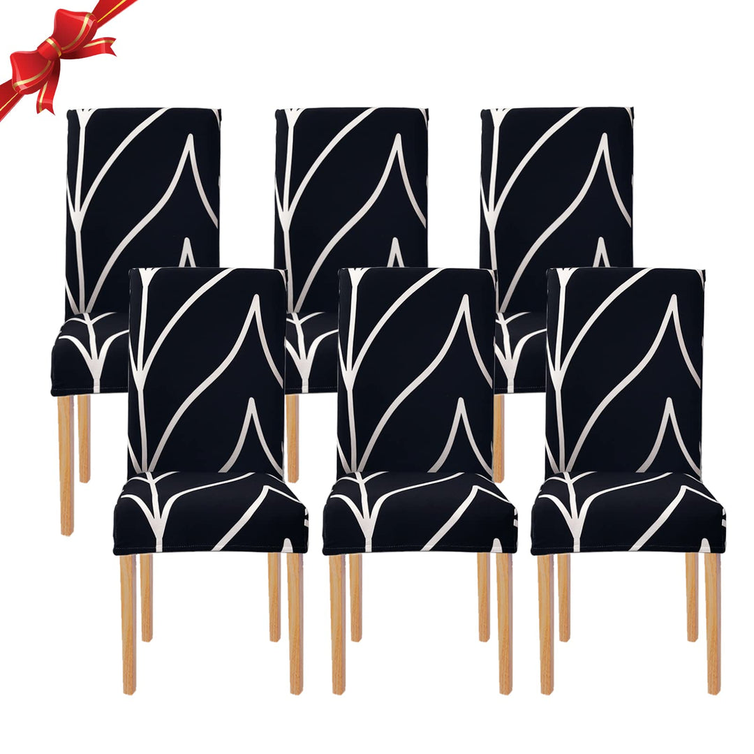 Jaotto Stuhlhussen 6 Stück Universal, Stuhlhusse Stretch 6er Set Moderne, Stuhlhussen Schwingstühle