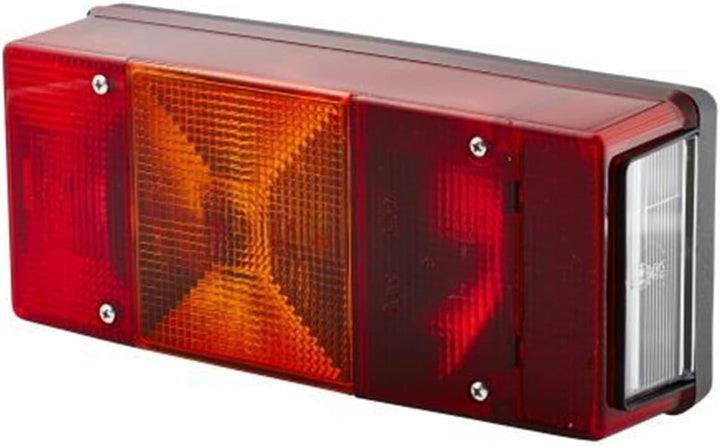 HELLA - Heckleuchte - Glühlampe - 12V - Anbau - Lichtscheibenfarbe: rot - Stecker: Flachstecker - li