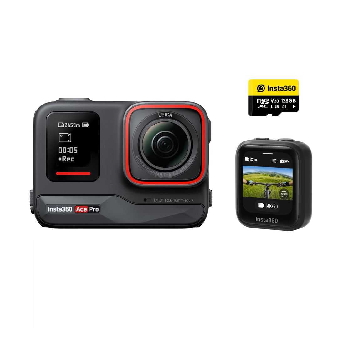 Insta360 Ace Pro GPS-Kit - wasserdichte Action-Kamera, zusammen mit Leica entwickelt, 1/1,3"-Sensor