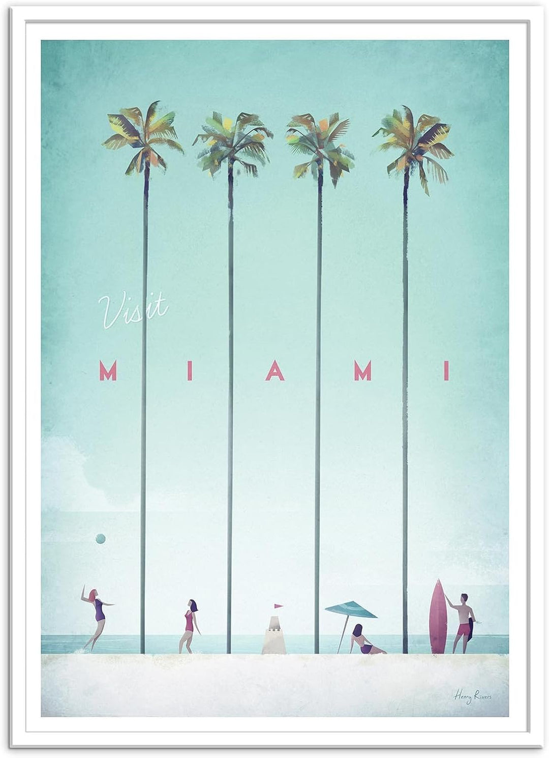 Art-Poster - Visit Miami - Henry Rivers - 50 x 70 cm