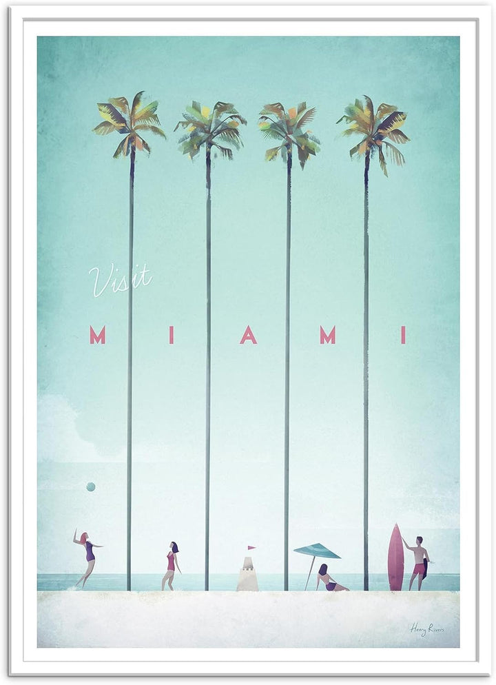 Art-Poster - Visit Miami - Henry Rivers - 50 x 70 cm