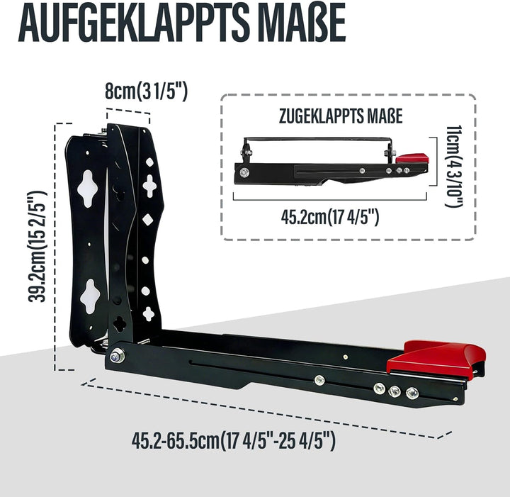 Fahrrad Wandhalterung schwenkbar| Bis 40 kg | Vertikaler Fahrradhalter für Garage & Keller | Klappba