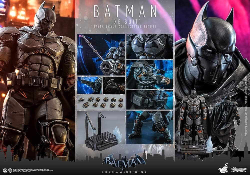 Hot Toys Batman XE Anzug Batman: Arkham Origins, Massstab 1:6, HT908863, Schwarz