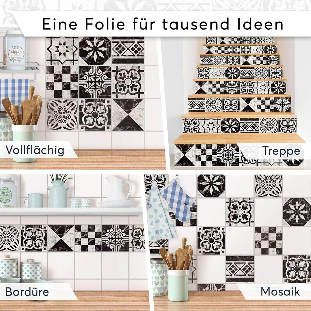 Fliesenfolie Klebefolie Fliesen Fliesendekor Mosaikfliesen I Fliesen Aufkleber Folie Sticker für Küc