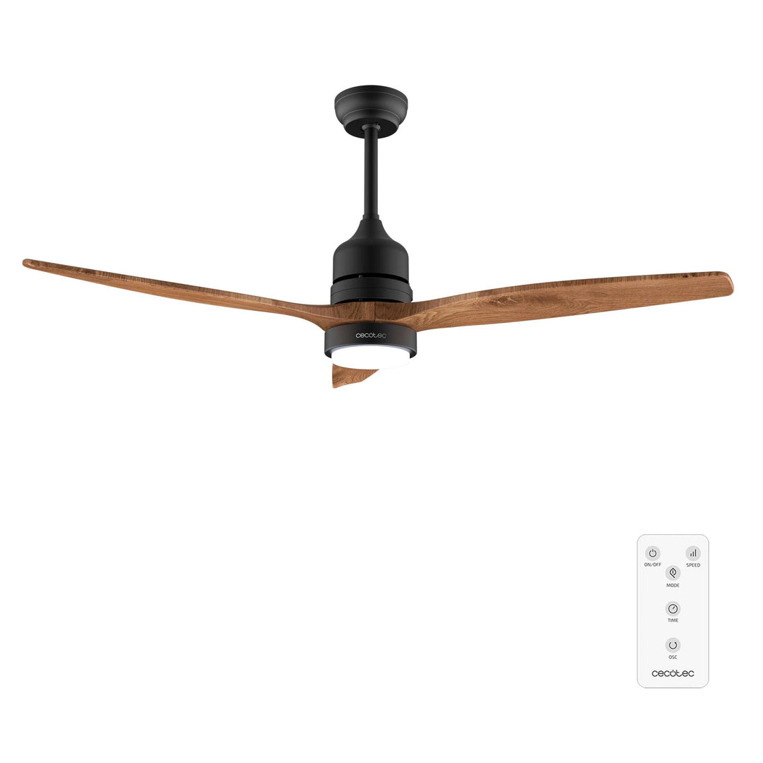 Cecotec Deckenventilator EnergySilence Aero 5230 DarkWood. 40W DC-Motor, 3 Helligkeitsstufen, 3 Hoch