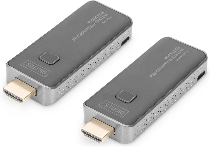 DIGITUS Click & Present Mini – Kabelloses Präsentationssystem – Für Laptop, Tablet, Smartphone – Kei