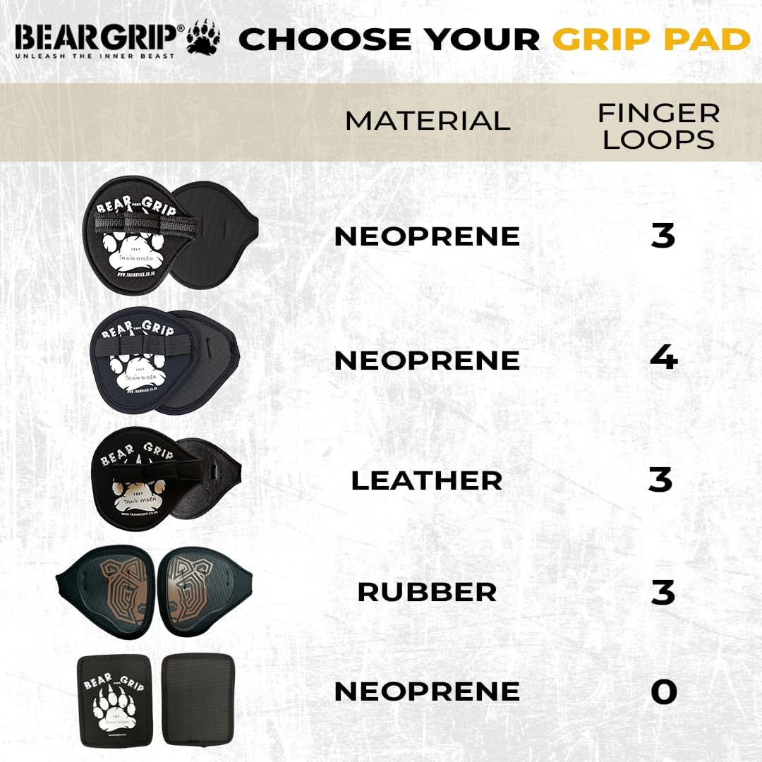 BEAR GRIP® Neopren-Handschuhe für Damen und Herren, hygienische Alternative zu Gewichtheberhandschuh