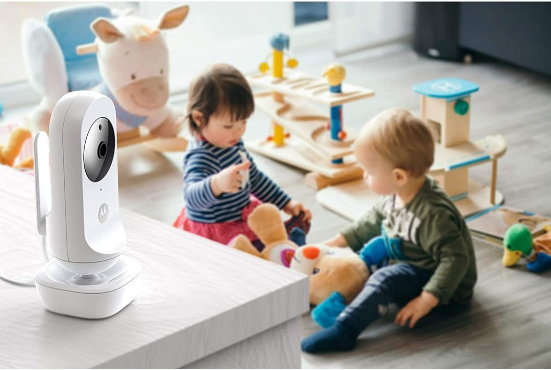 Motorola Nursery VM34 - Babyphone mit Kamera - 4.3-Zoll Farbdisplay - Infrarot-Nachtsicht - Wiegenli