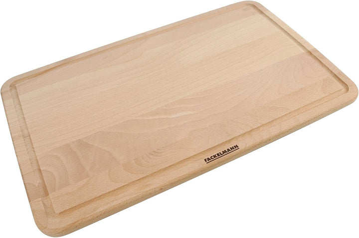 Fackelmann Buchenholz Schneidbrett 40 x 26 cm – Robust &amp; Nachhaltig, Ideal für die Küchenarbeit, pra