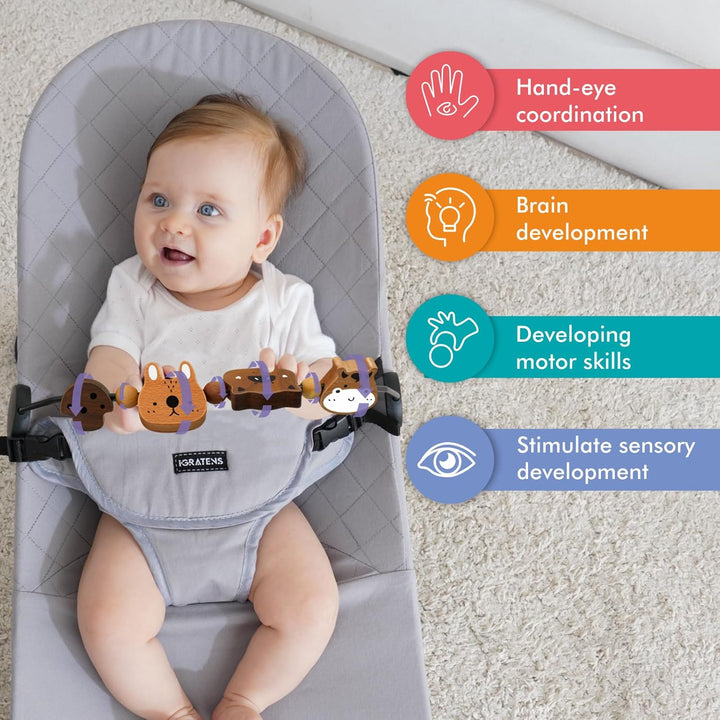 iGRATENS Babywippen-Spielzeugstange – Spielzeugstange für Babywippen Soft & Bliss, einfach anzubring