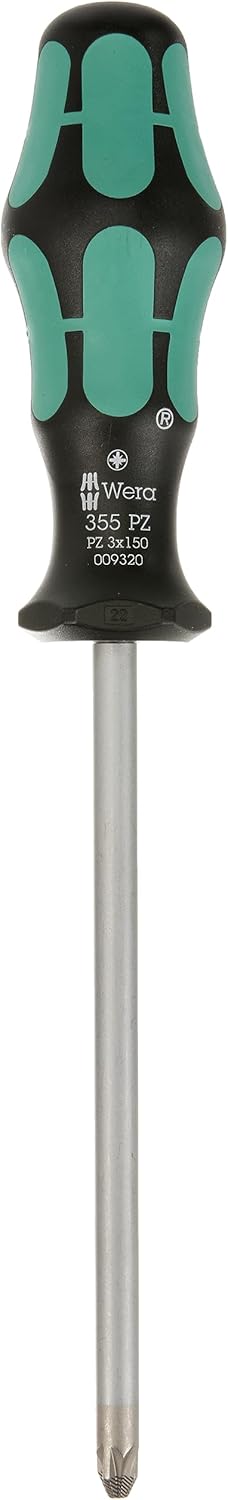 Wera 355 PZ Kreuzschlitz-Schraubendreher, PZ 3 x 150 mm, 05009320001 PZ 3 x 150 mm 355 PZ mit Lasert
