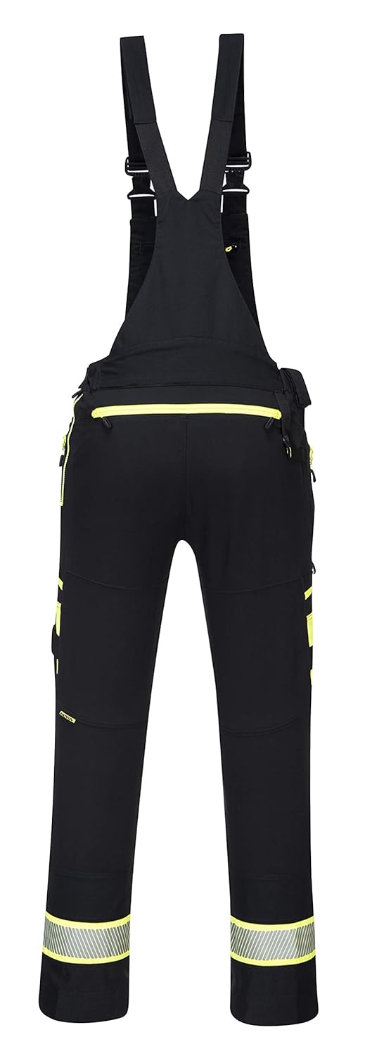 Portwest DX4 Latzhose, Grösse: XL, Farbe: Schwarz, DX441BKRXL Schwarz XL, Schwarz XL
