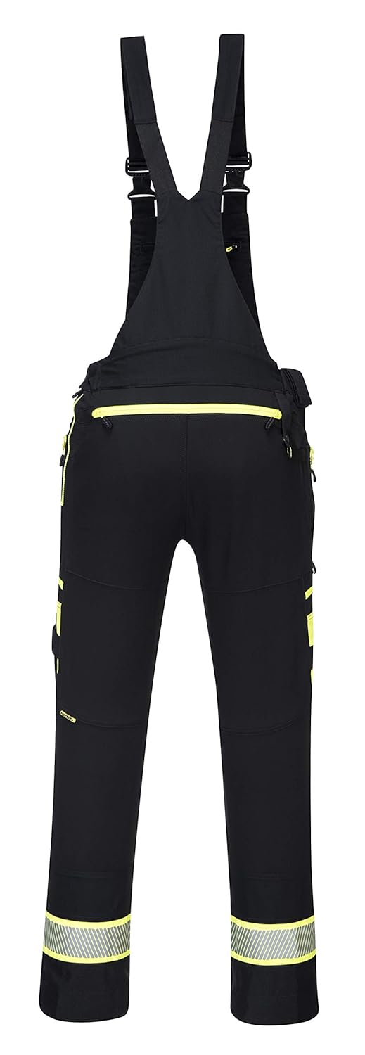 Portwest DX4 Latzhose, Grösse: M, Farbe: Schwarz, DX441BKRM Schwarz M, Schwarz M
