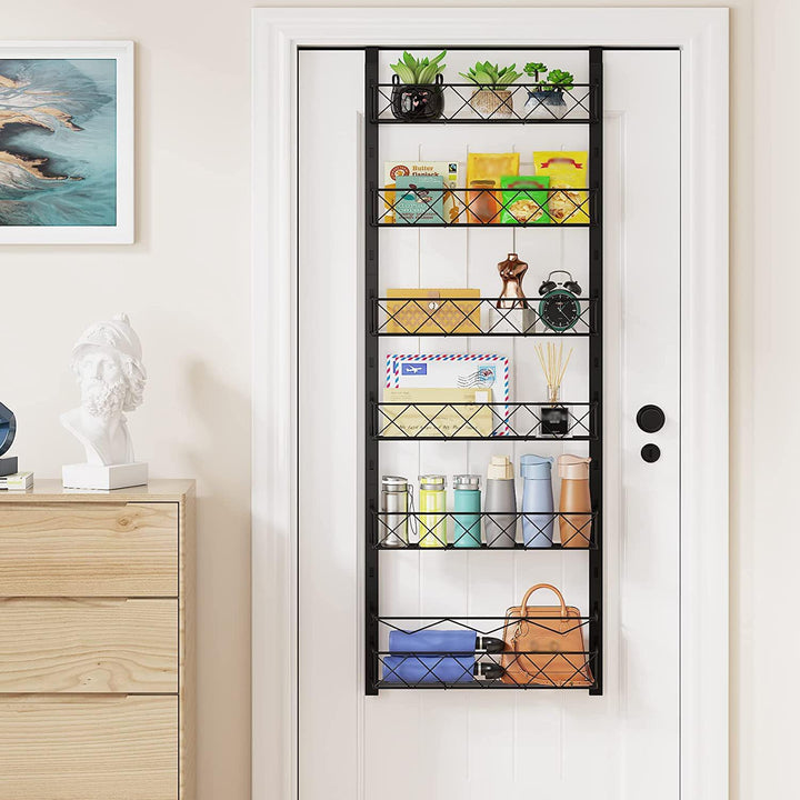 Glorlliant Gewürzregal mit 6 Ebenen, zum Aufhängen an der Tür, Küche, hängendes Metall-Gewürzregal,