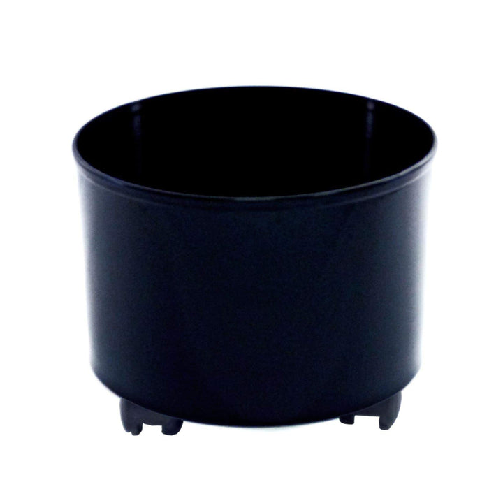 happy nature Kunststoff Blumenkübel Corona schwarz Ø 37cm H 24,5cm mit wb_Rollen