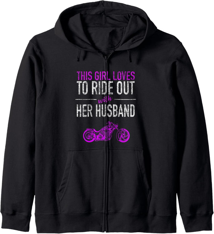 Motorrad Geschenke Frauen Dieses Mädchen liebt es, mit dem Kapuzenjacke
