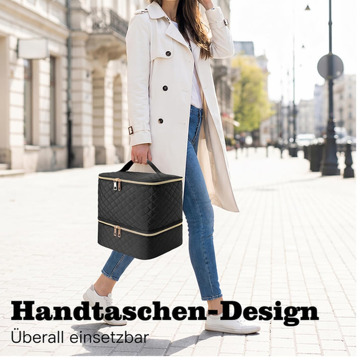 Nagellack Aufbewahrung Nagelkoffer Doppelschicht Tragbarer Nail Polish Organizer Nagellack Tasche fü