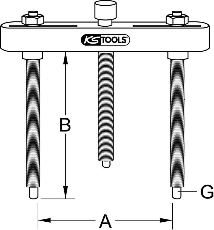 KS Tools 605.0111 Abziehvorrichtung für Trennmesser, 40-115mm
