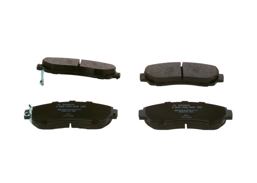 Bosch BP1238 Bremsbeläge - Vorderachse - ECE-R90 Zertifizierung - vier Bremsbeläge pro Set
