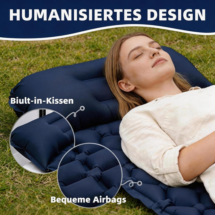 Isomatte Ultraleicht Luftmatratze für Camping – Ultraleichte Matratze mit Packsack Ideal für Trekkin